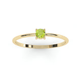 Toi & Moi Ring - Recycled 18kt Yellow Gold - Tsavorite Garnet and Diamond