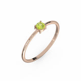 Toi & Moi Ring - Recycled 18kt Yellow Gold - Tsavorite Garnet and Diamond