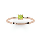 Toi & Moi Ring - Recycled 18kt Yellow Gold - Tsavorite Garnet and Diamond