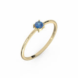 Toi & Moi Ring - Recycled 18kt Yellow Gold - Tsavorite Garnet and Diamond