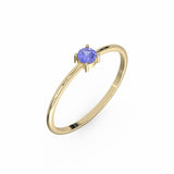 Toi & Moi Ring - Recycled 18kt Yellow Gold - Tsavorite Garnet and Diamond