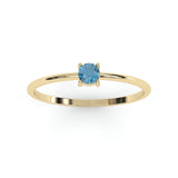 Toi & Moi Ring - Recycled 18kt Yellow Gold - Tsavorite Garnet and Diamond