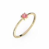 Toi & Moi Ring - Recycled 18kt Yellow Gold - Tsavorite Garnet and Diamond