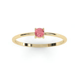 Toi & Moi Ring - Recycled 18kt Yellow Gold - Tsavorite Garnet and Diamond