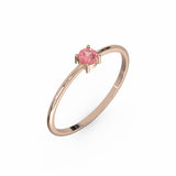 Toi & Moi Ring - Recycled 18kt Yellow Gold - Tsavorite Garnet and Diamond