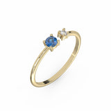 Ring Toi & Moi - Yellow Gold Recycled 18kt - Sapphire and Diamond
